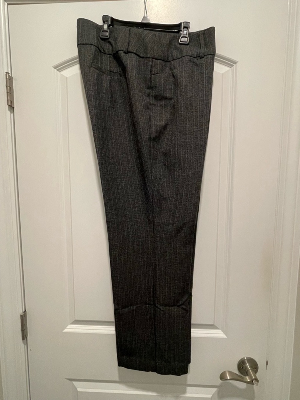 Nine West Dark Gray Pinstripe Bootcut Pants
